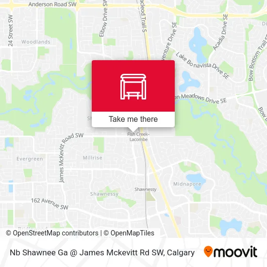 Nb Shawnee Ga @ James Mckevitt  Rd SW map