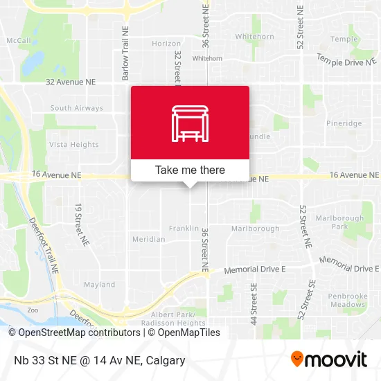 Nb 33 St NE @ 14 Av NE map