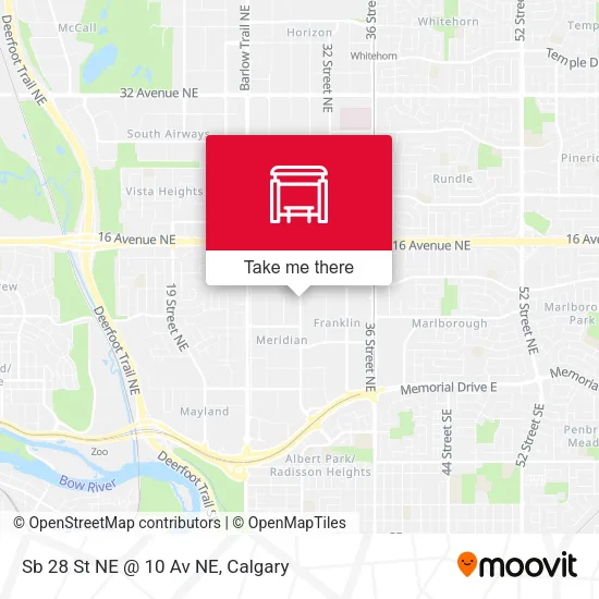 Sb 28 St NE @ 10 Av NE map