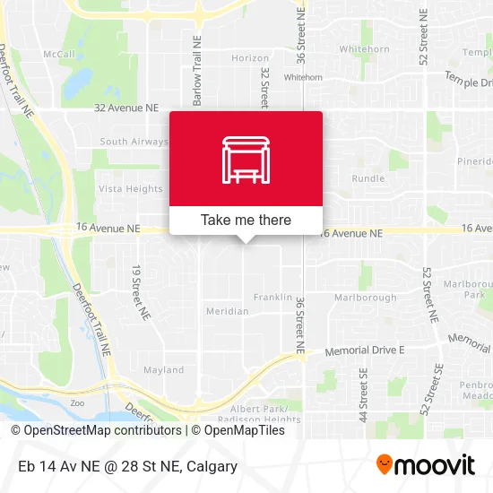 Eb 14 Av NE @ 28 St NE map