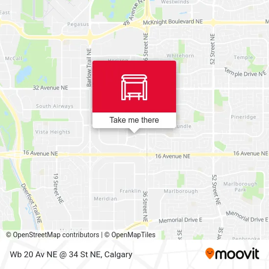 Wb 20 Av NE @ 34 St NE map