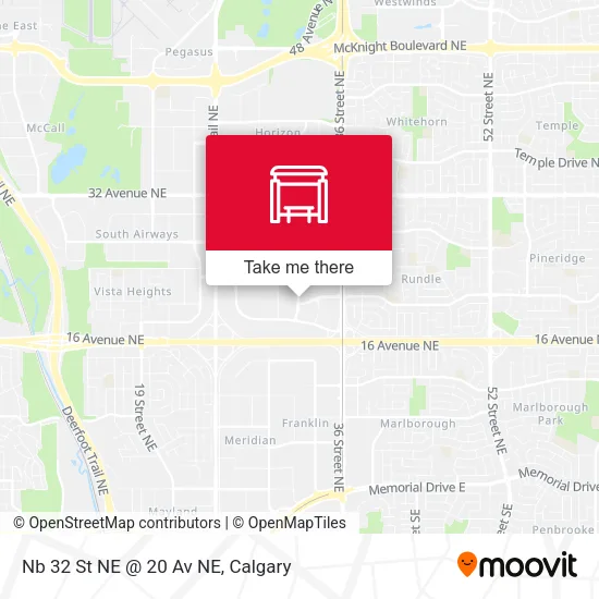 Nb 32 St NE @ 20 Av NE map
