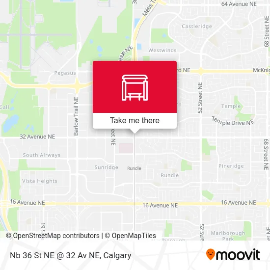 Nb 36 St NE @ 32 Av NE map