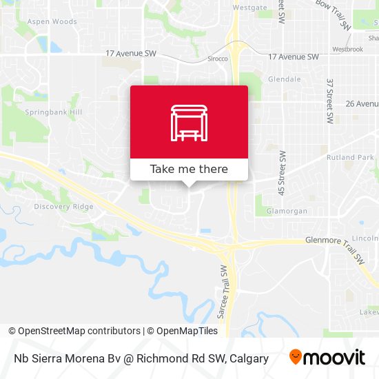 Nb Sierra Morena Bv @ Richmond Rd SW map