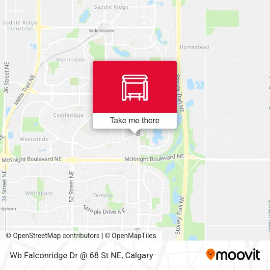 Wb Falconridge Dr @ 68 St NE map