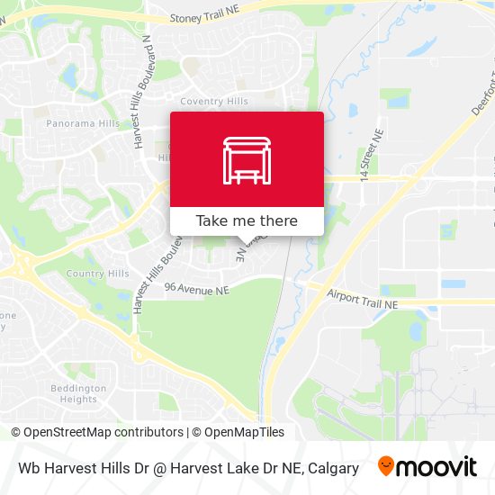 Wb  Harvest Hills Dr @ Harvest Lake Dr NE map