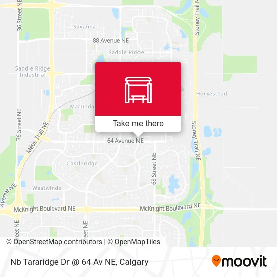 Nb Tararidge Dr @ 64 Av NE map
