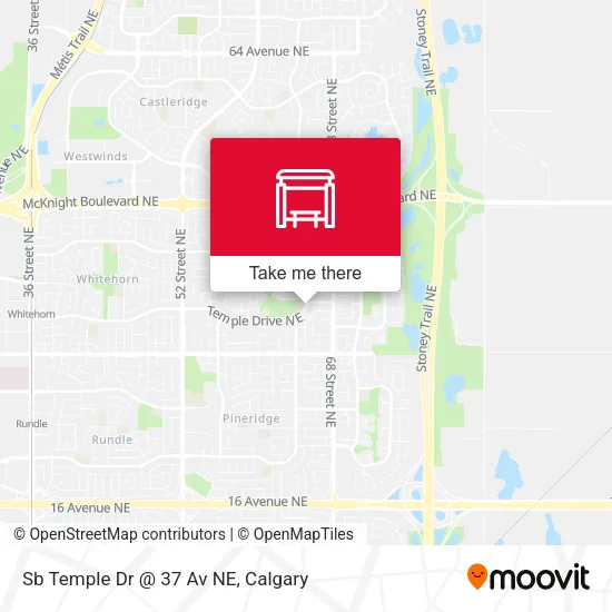 Sb Temple Dr @ 37 Av NE map