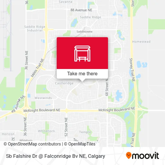 Sb Falshire Dr @ Falconridge Bv NE map
