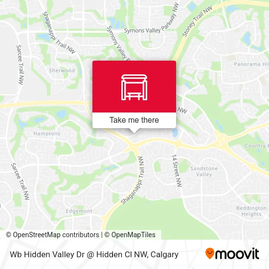 Wb Hidden Valley Dr @ Hidden Cl NW map