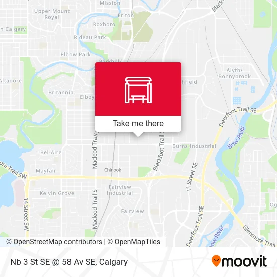 Nb 3 St SE @ 58 Av SE map
