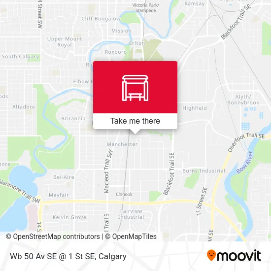 Wb 50 Av SE @ 1 St SE map