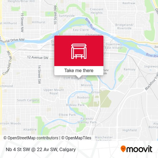 Nb 4 St SW @ 22 Av SW map