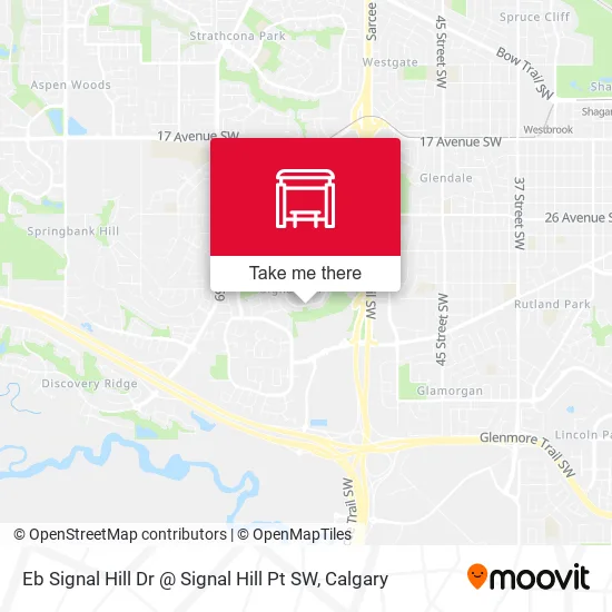 Eb Signal Hill Dr @ Signal Hill Pt SW map