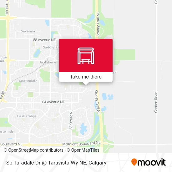 Sb Taradale Dr @ Taravista Wy NE map