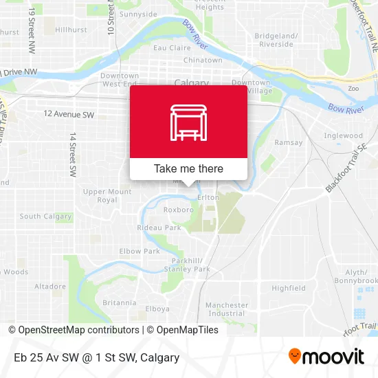 Eb 25 Av SW @ 1 St SW map