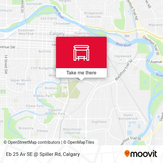 Eb 25 Av SE @ Spiller Rd map