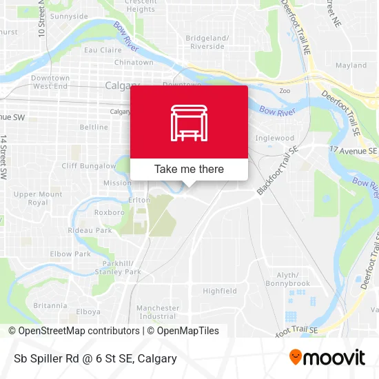 Sb Spiller Rd @ 6 St SE map