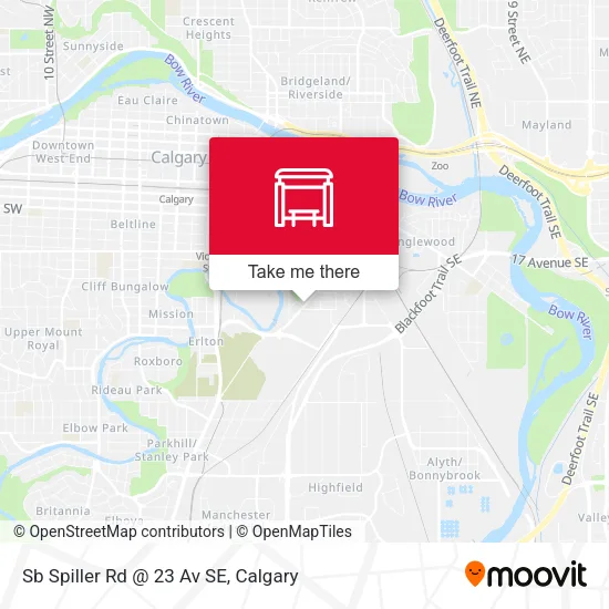 Sb Spiller Rd @ 23 Av SE map