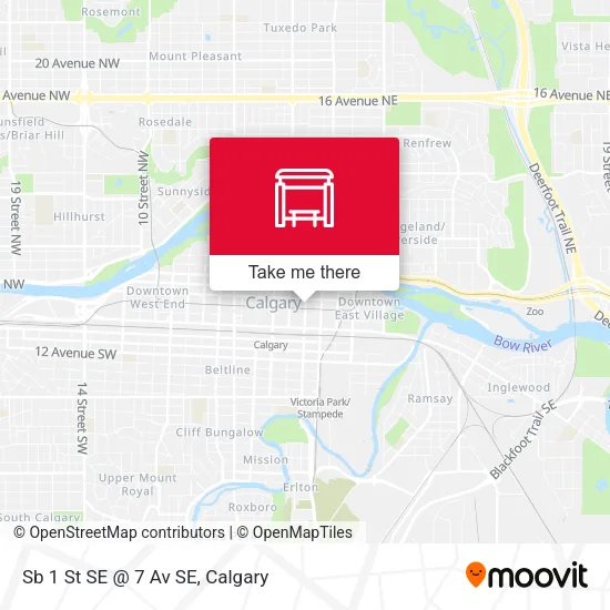 Sb 1 St SE @ 7 Av SE map