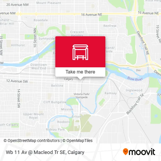 Wb 11 Av @ Macleod Tr SE map