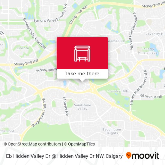Eb Hidden Valley Dr @ Hidden Valley Cr NW map