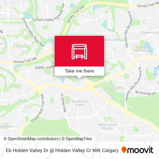 Eb Hidden Valley Dr @ Hidden Valley Cr NW map