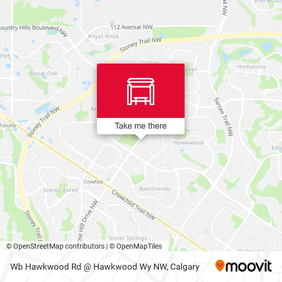 Wb Hawkwood Rd @ Hawkwood Wy NW map