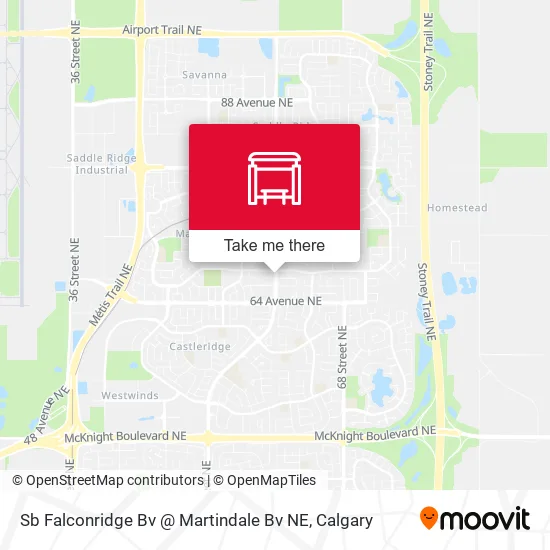 Sb Falconridge Bv @ Martindale Bv NE map