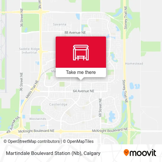 Martindale Boulevard Station (Nb) map