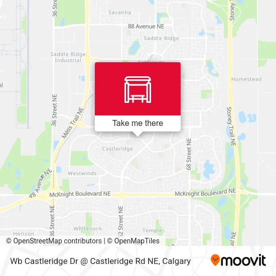 Wb Castleridge Dr @ Castleridge Rd NE map