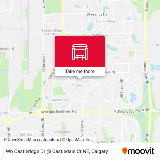 Wb Castleridge Dr @ Castledale Cr NE map