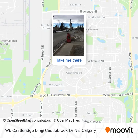 Wb Castleridge Dr @ Castlebrook  Dr NE map