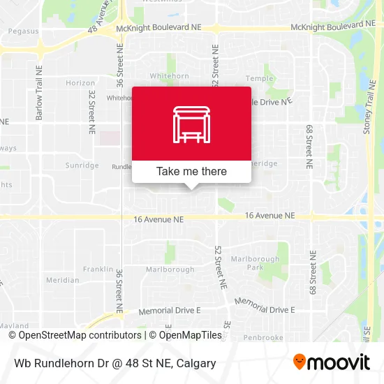 Wb Rundlehorn Dr @ 48 St NE map
