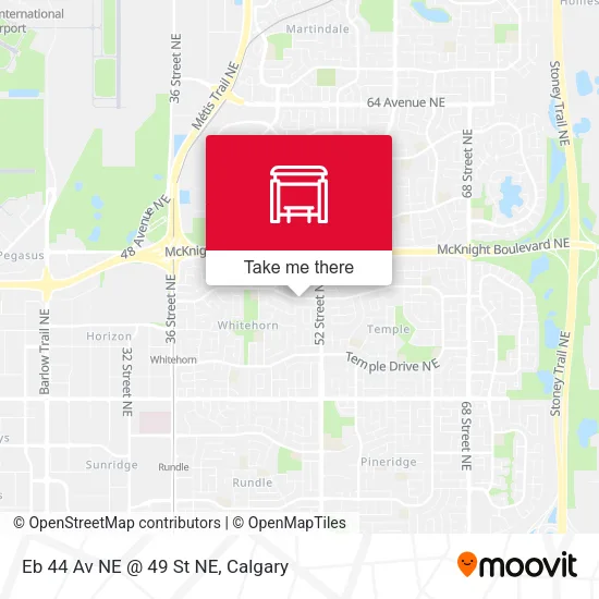 Eb 44 Av NE @ 49 St NE map