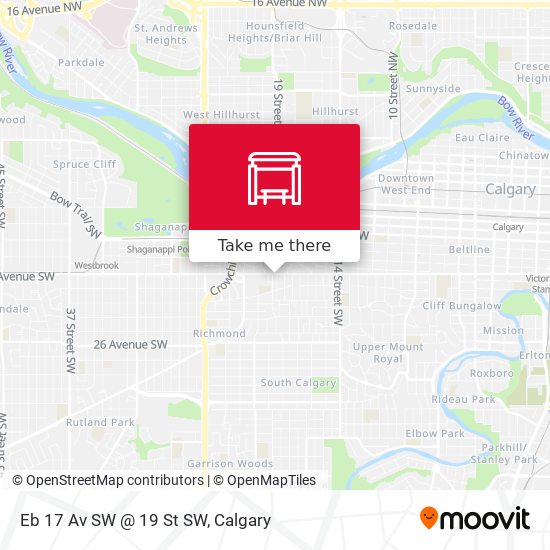 Eb 17 Av SW @ 19 St SW map