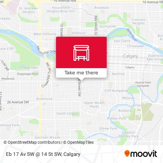 Eb 17 Av SW @ 14 St SW map