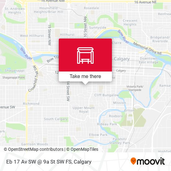 Eb 17 Av SW @ 9a St SW FS map