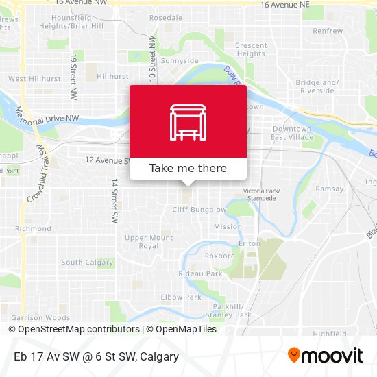 Eb 17 Av SW @ 6 St SW map