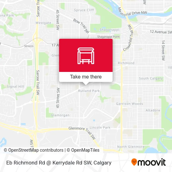 Eb Richmond Rd @ Kerrydale Rd SW map