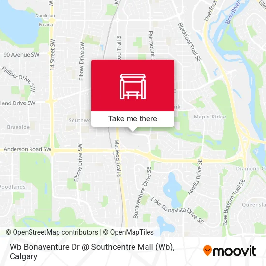Wb Bonaventure Dr @  Southcentre Mall plan