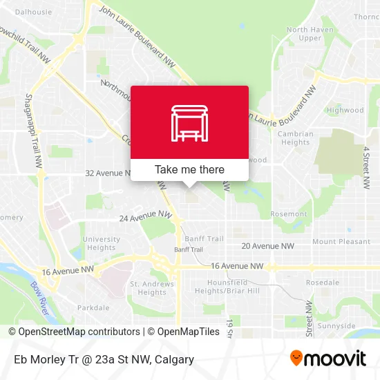 Eb Morley Tr @ 23a St NW map