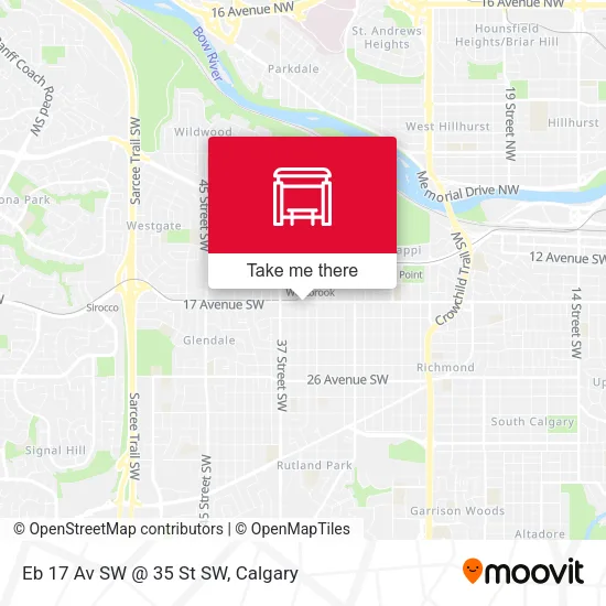 Eb 17 Av SW @ 35 St SW map