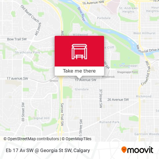 Eb 17 Av SW @ Georgia St SW map