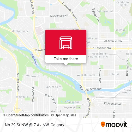 Nb 29 St NW @ 7 Av NW map