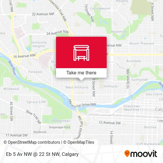Eb 5 Av NW @ 22 St NW map