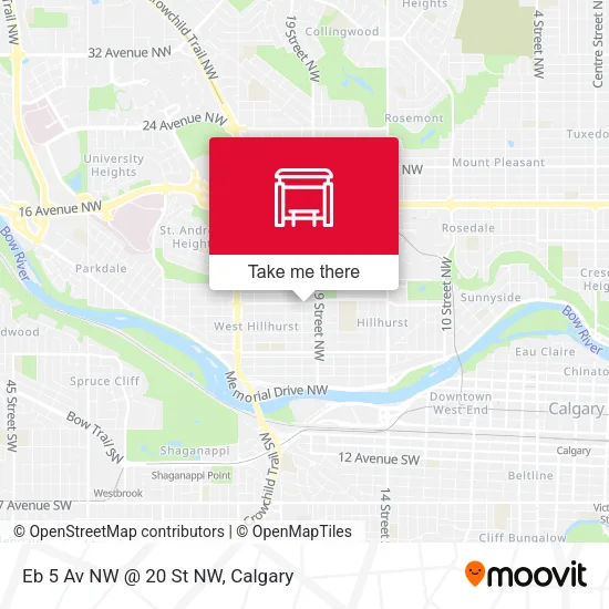 Eb 5 Av NW @ 20 St NW map