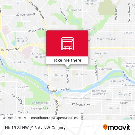 Nb 19 St NW @ 6 Av NW map