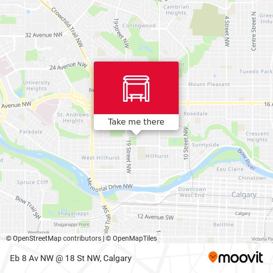 Eb 8 Av NW @ 18 St NW map