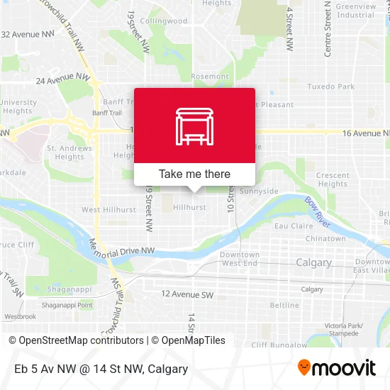 Eb 5 Av NW @ 14 St NW map